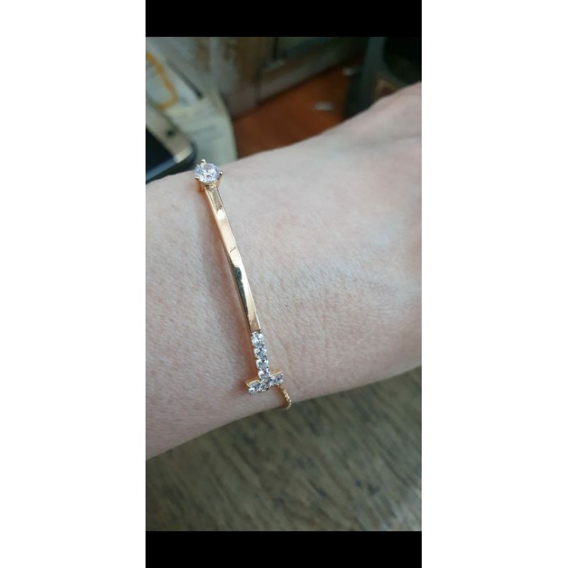 gelang rantai serut itaewon smile emas asli putih mas 375 korea listring