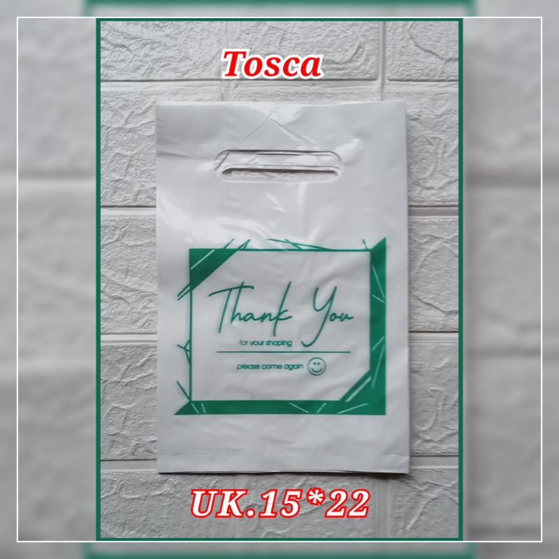 Kantong plastik PE Motif thank you uk 15x22 (isi 50 pcs) kantong skincare kantong olshop kemasan parfum