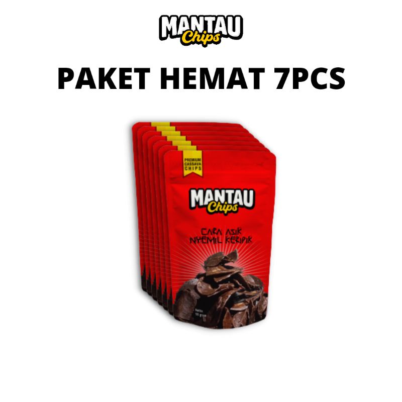 

Mantau Chips PAKET HEMAT 7pcs keripik singkong cokelat