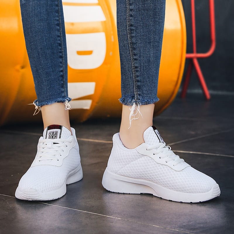 Sepatu Sneakers Putih Wanita Terbaru Sepatu Running Sepatu Olah Raga Senam Murah Gratis Ongkir Bisa Cod Bayar Di Tempat Putih