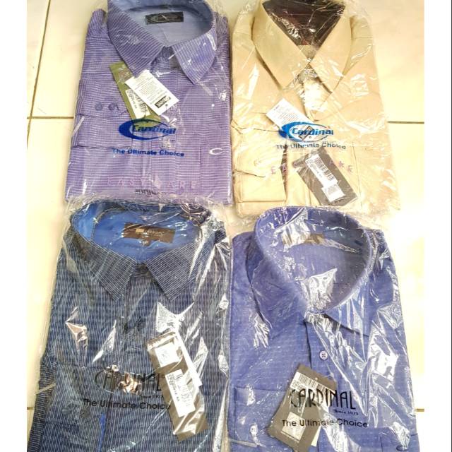 KEMEJA FORMAL SIZE M CARDINAL ORIGINAL ATASAN KERJA TANGAN PANJANG