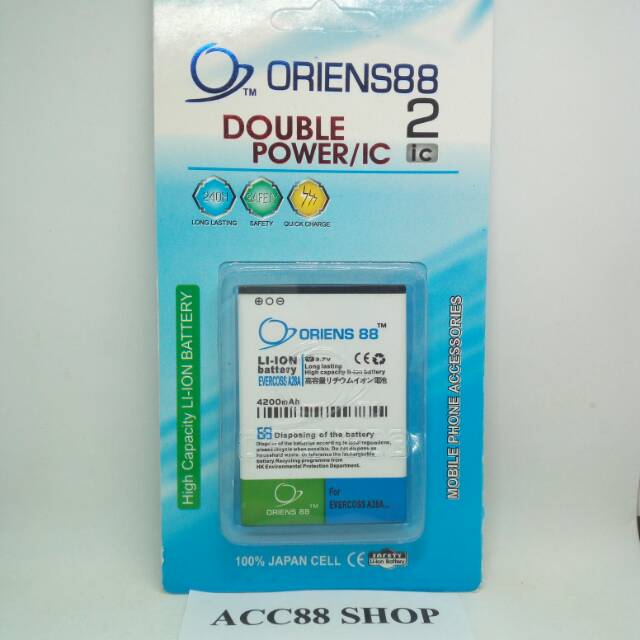 Baterai Batre Battery Double Power OR88/ Oriens88 Evercoss A28A