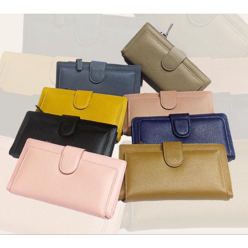 (Bisa cod) dompet kulit untuk wanita model dompet panjang kulit sapi asli sukaregang garut murah berkualitas