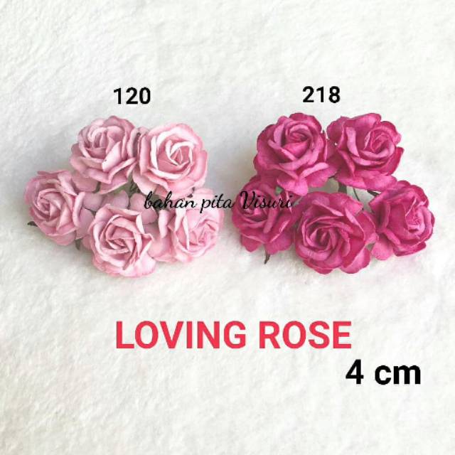 Paper Flower Loving Rose 4 cm Seri A