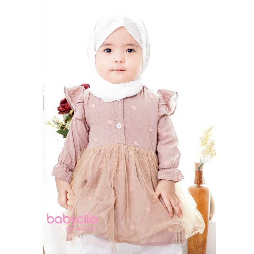Tunik Cila Polka Mix Tulle by baby cila / Ready S