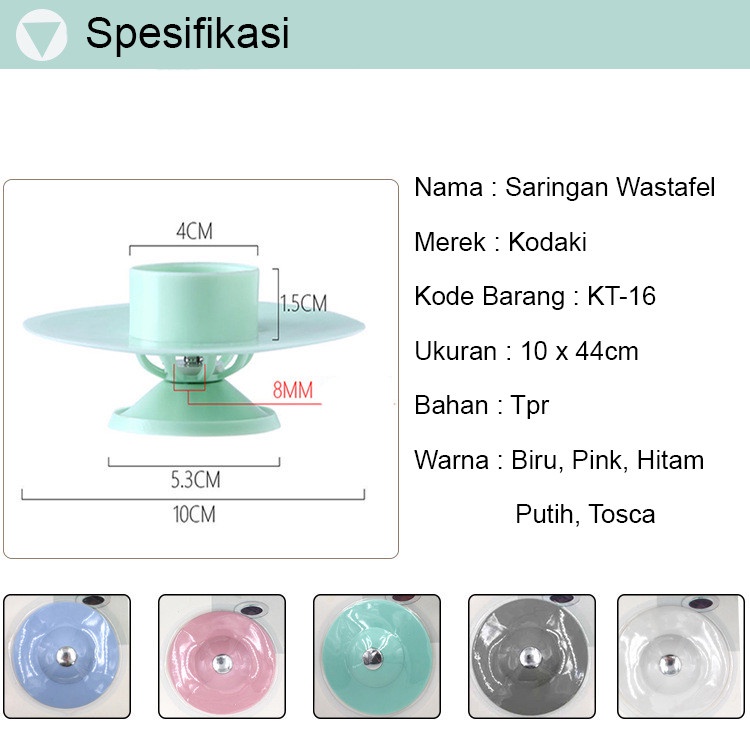 [ASS] Saringan Wastafel BULAT Penutup Lubang Saluran Air Dapur