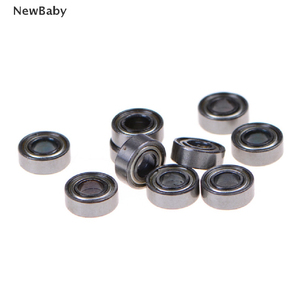 Newbaby 10pcs MR115ZZ Miniatur Bearing Segel Karet Bahan Metal Ukuran 5x11 x 4mm