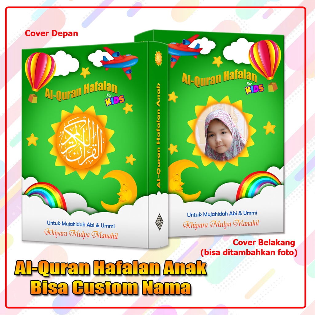 Al-Quran Custom Hafalan untuk Anak uk. A5 Bisa Tambah Foto