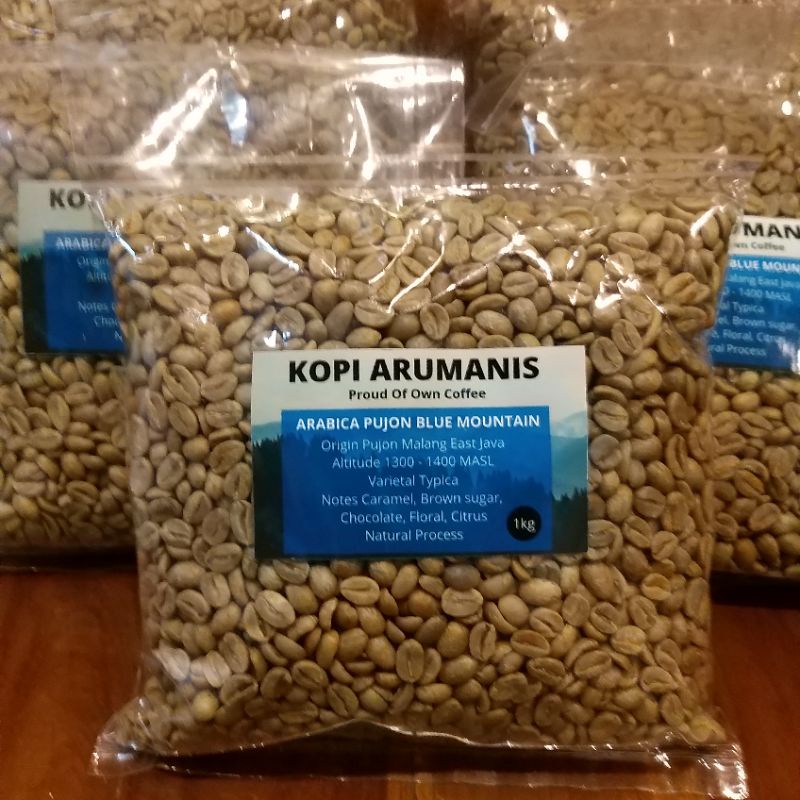 

Greenbean Biji Kopi Arabika Blue Mountain Pujon Premium (Grade 1)