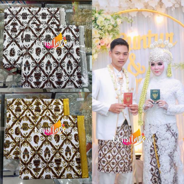 Jarik Set Blangkon Prodo Pengantin motif Sidomulyo (JARIK ISI 2)