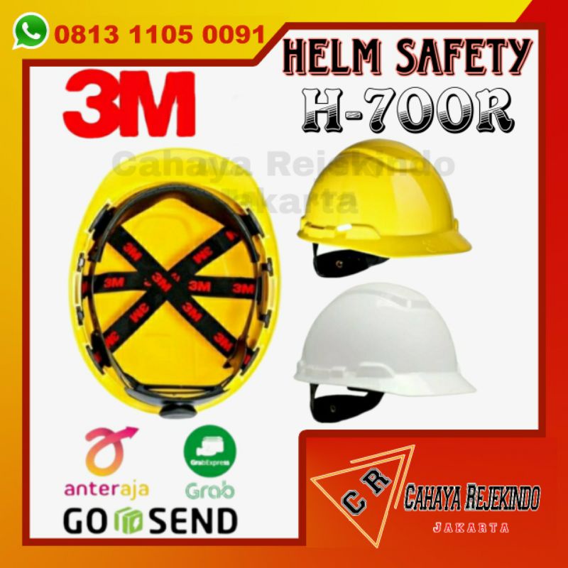 Helm Safety Helm Proyek 3M H700R / Safety Helmet 3M H-700R