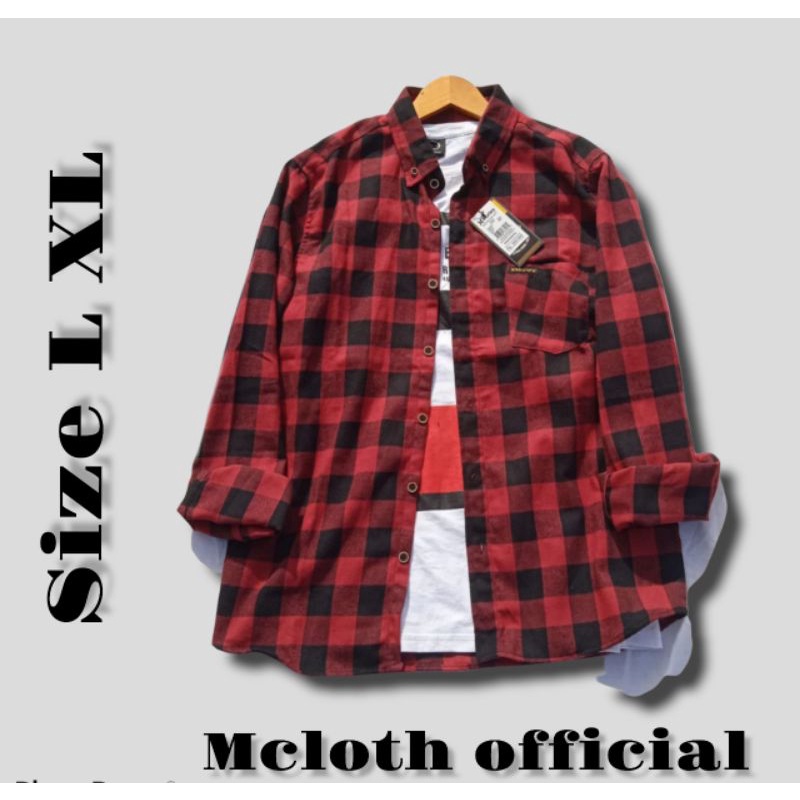 Kemeja flanel panjang bahan flanel import size L XL termurah | Kemeja panjang flanel terlaris grosir