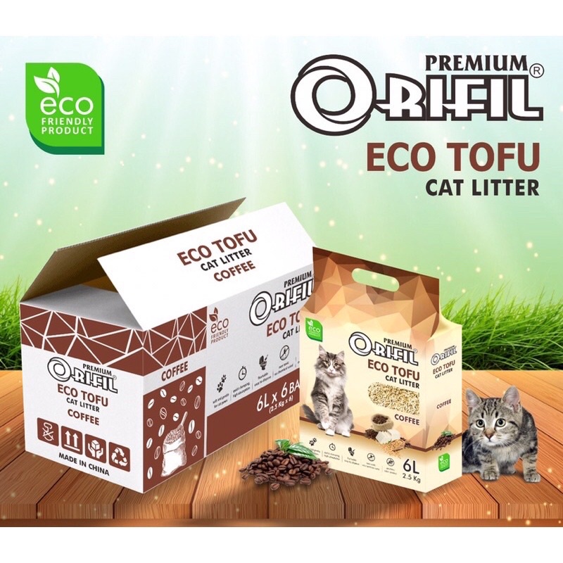 ORIFIL PASIR WANGI GUMPAL PREMIUM  TOFU CAT LITTER ORGANIK KUCING ANJING sugar glider SOYA hamster