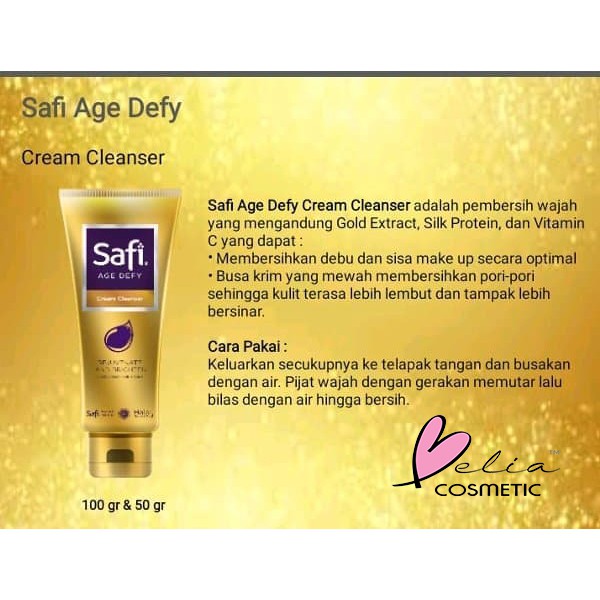 ❤ BELIA ❤ SAFI Age Defy Cream Cleanser 50gr / 100gr (ADCC)