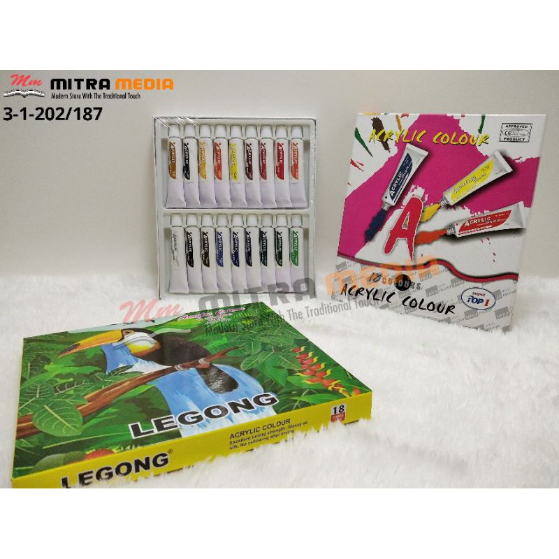 

CAT ACRYLIC ISI 18 WARNA MURAH