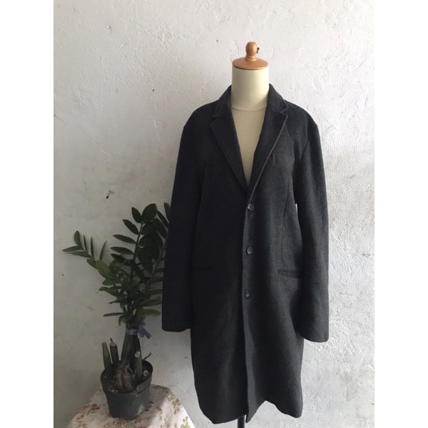 PRELOVED LONG COAT GU /WOOL COAT BUAT COWOK