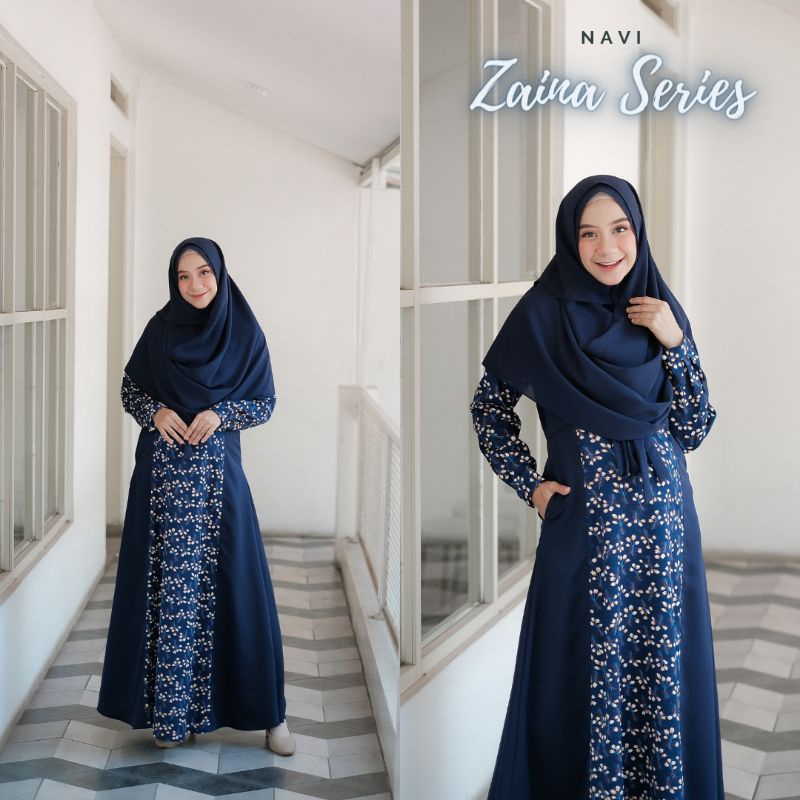 Baju Gamis Zaina Dress Motif