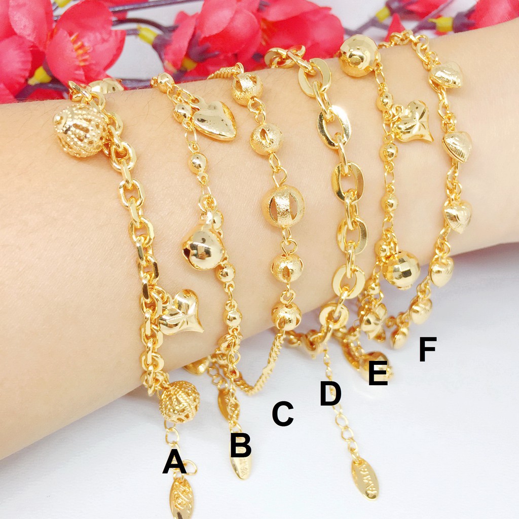 Gelang Tangan Xuping Fashion Rantai Love Ukir Disco Ball - BB413