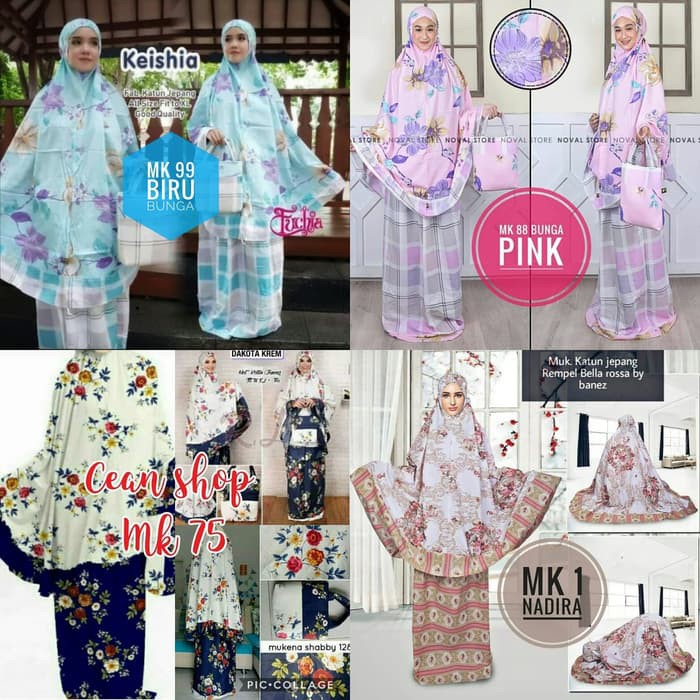 Mukena Terbaru Mukena Dewasa Katun Silky Briana BZ311  Katun Jepang Termurah Jumbo