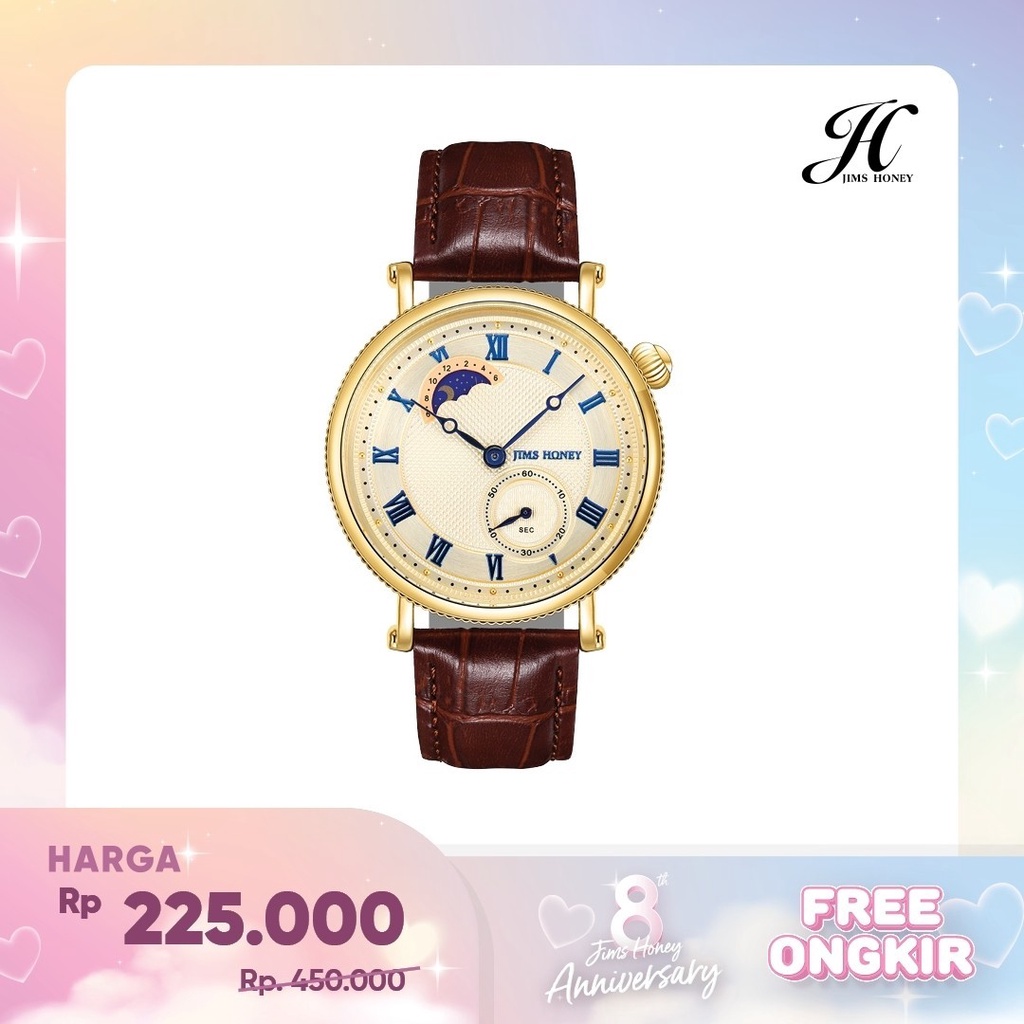 JIMS HONEY TIMEPIECE 8314 jam cowok impor ori murah simple elegan unik