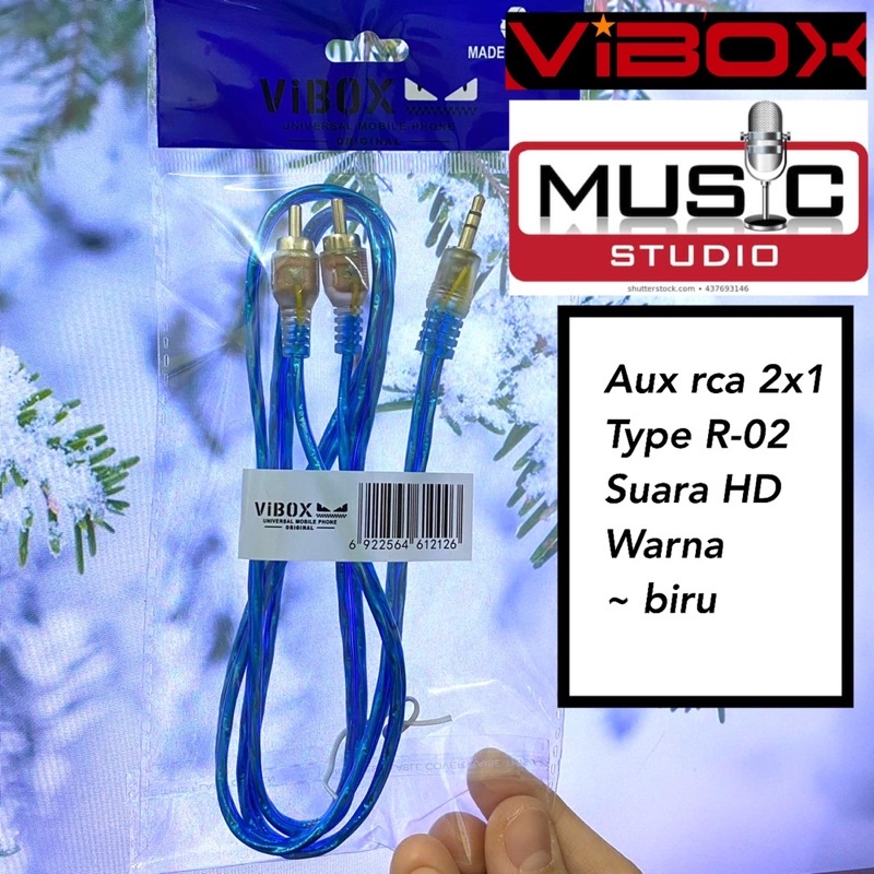KABEL AUX RCA 2x1 VIBOX R02 ORIGINAL MATERIAL BAHAN TEMBAGA TEBAL HD AUDIO