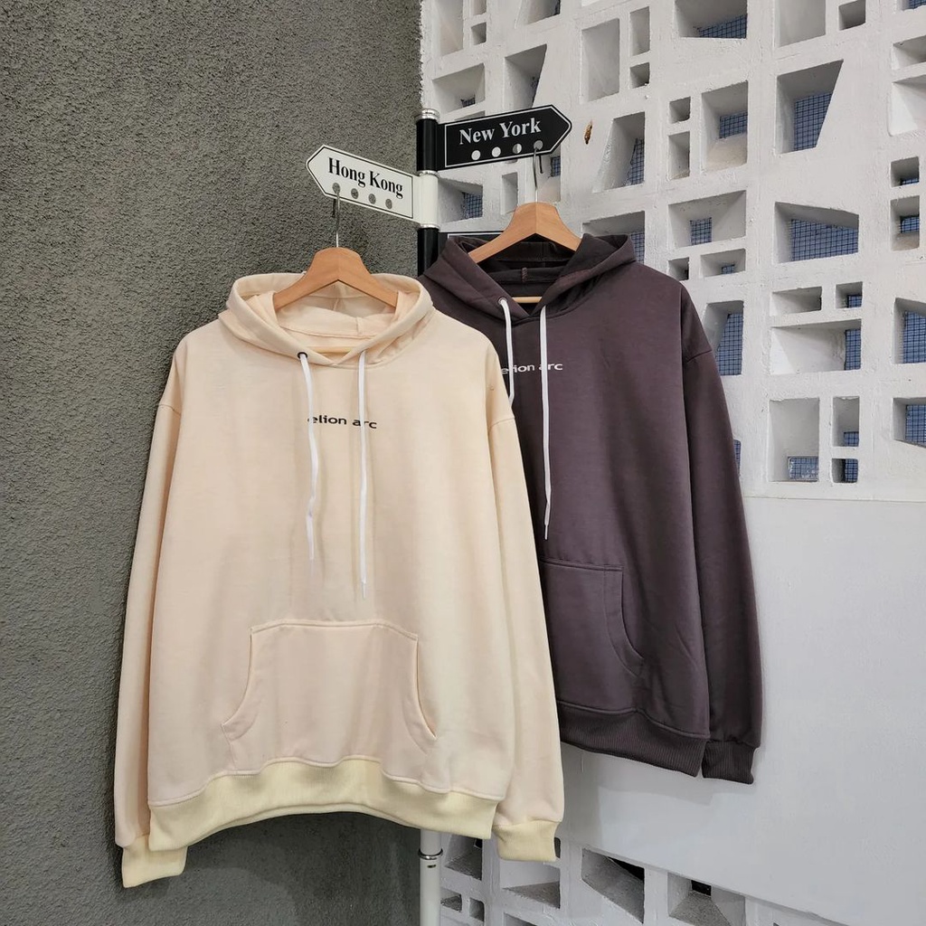 ELION 2XL Hoodie Sweater Oversize FLEECE Tebal | Jacket Switer Cewe Cowo Simple Terbaru Korean Style