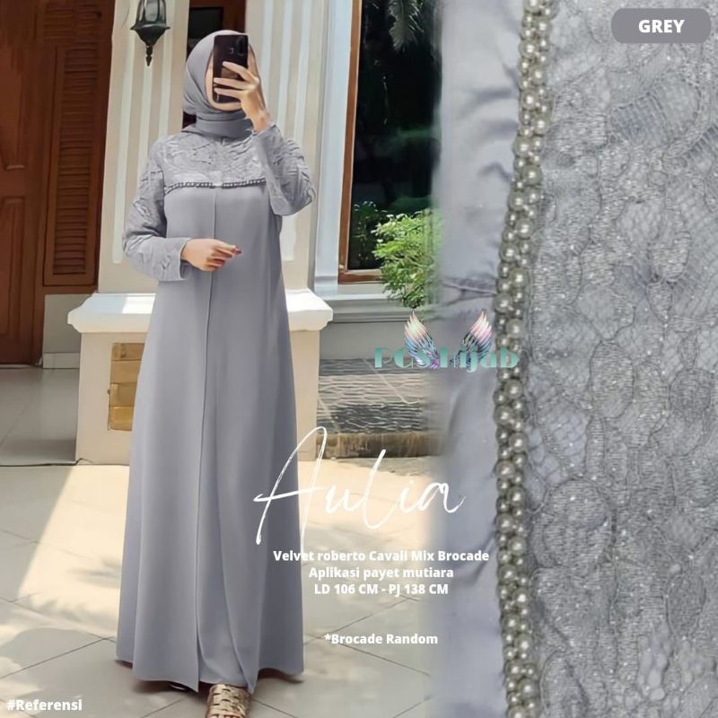 Aulia Dress Brukat Tille gamis bruklat tille apply mutiara dress brukat warna rose gamis brukat remaja dewasa seroja dress wisuda seragam pernikahan outfit bridesmaid gamis kondangan cantik dress muslim gamis muslimah gamis lebaran anak perempuan