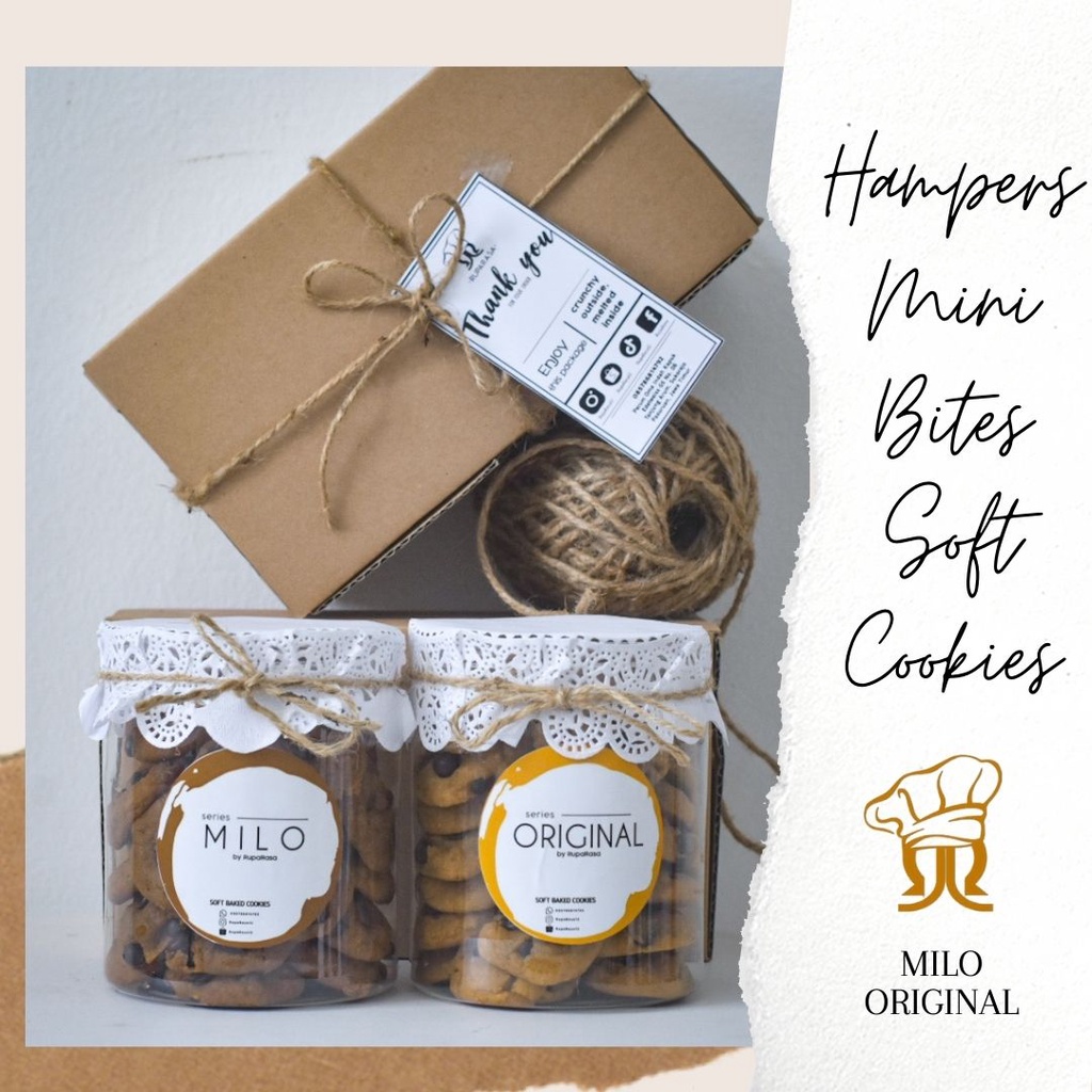 

Hampers Kukis Isi 2 Toples (Soft Cookies Mini Bites)