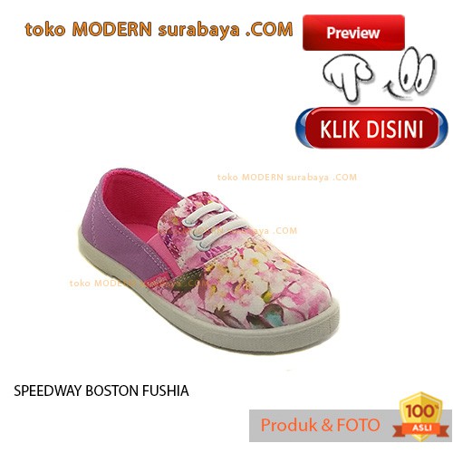 SPEEDWAY BOSTON FUSHIA sepatu anak santai flat on casual