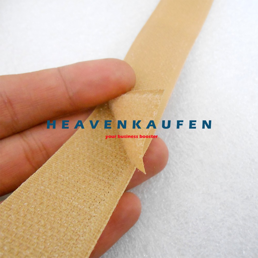 Velcro Kretekan Prepetan Hook &amp; Loop Lebar 2,5 cm Warna Cream Khaki Harga Per Meter