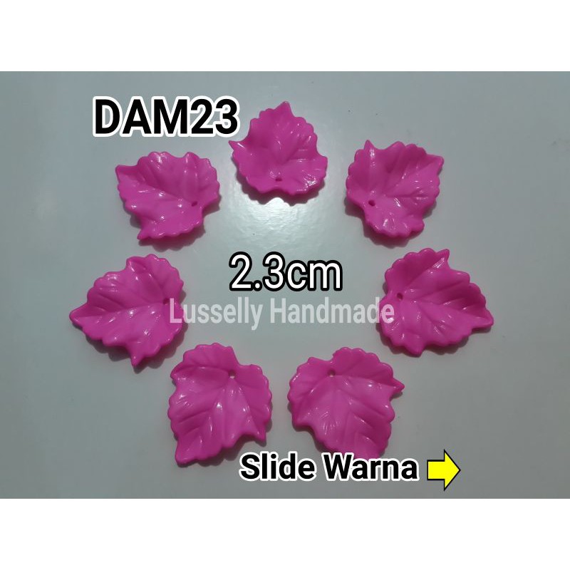 Mote Akrilik Daun Anggur Warna