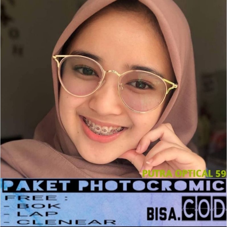 FRAME KACAMATA WANITA 90029 LENSA PHOTOCROMIC | ANTIRADIASI |