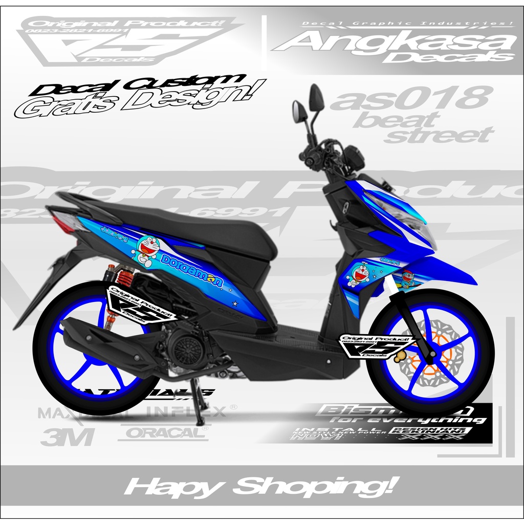 AS18 DECAL STIKER FULLBODY CUSTOM MOTOR BEAT STREET 2019