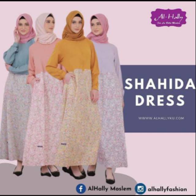 Gamis Katun Original ALHALLY || Shahida Dress