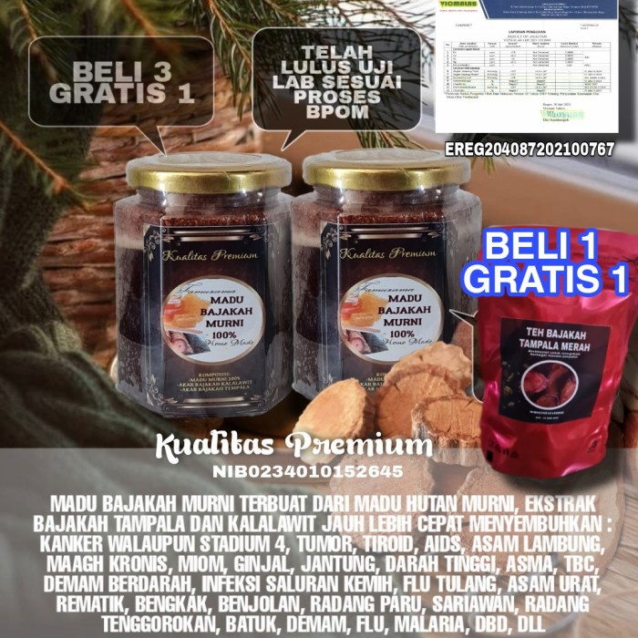 

MADU BAJAKAH ASLI 100% MADU MURNI BAJAKAH KALALAWIT DAN TAMPALA