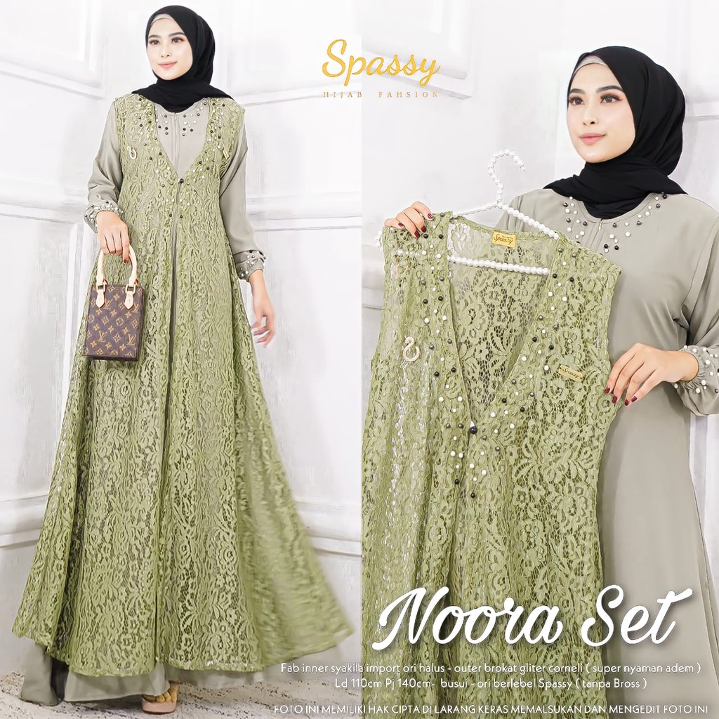 NOORA SET SPASSY / DRESS BROKAT / DRESS TILE