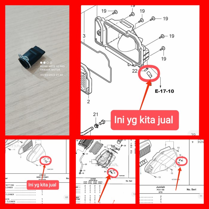 PLUG AIR CLEANER DRAIN HONDA SCOOPY FI SCOOPY ESP K16 K93 K2F. hitam kecil