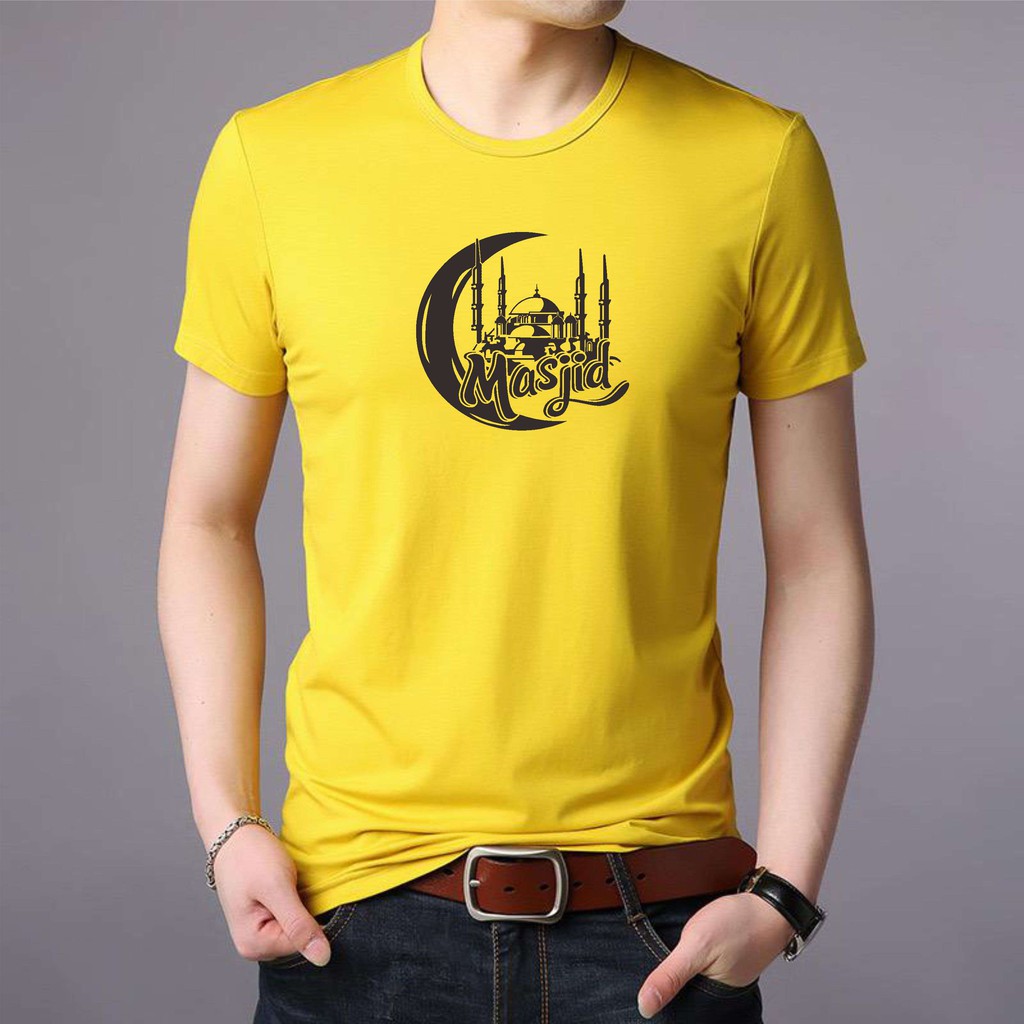 BS/COD/BAJU KAOS TANGAN PENDEK MASJID PRIA REALPICTURE