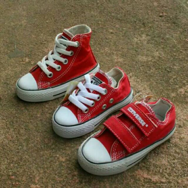 SEPATU ANAK CONVERSE ALL STAR MERAH / CONVERSE KIDS / CONVERSE JUNIOR / CONVERSE ALL STAR PREMIUM / 