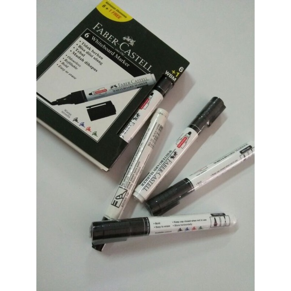 

whiteboard faberCastell 1 pak isi 6 + bonus 1 pcs