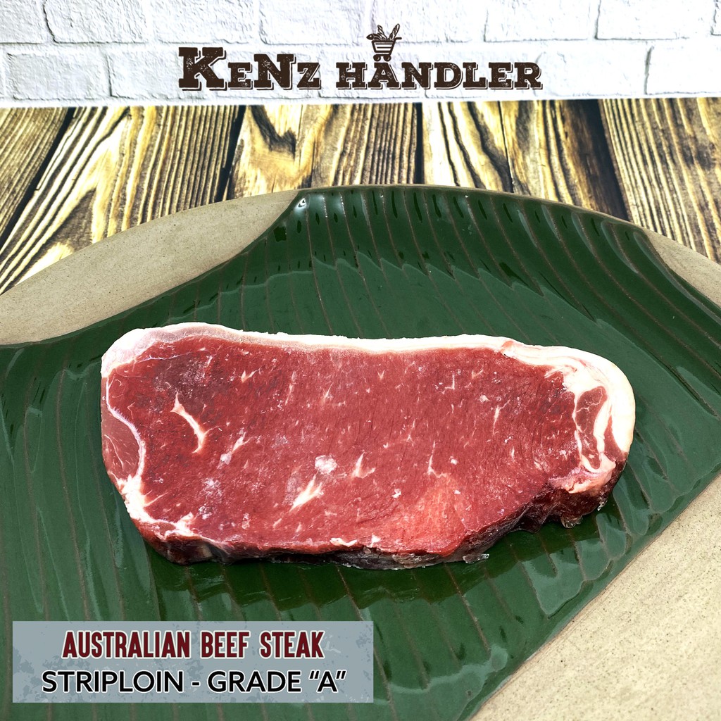 

AUSTRALIA BEEF STRIPLOIN / STEAK SAPI SIRLOIN GRADE " A " 200-220 GR KeNz Händler | Grab & Gojek
