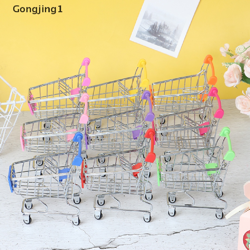 Gongjing1 1pc Mainan Trolley Belanja Supermarket Mini Untuk Anak