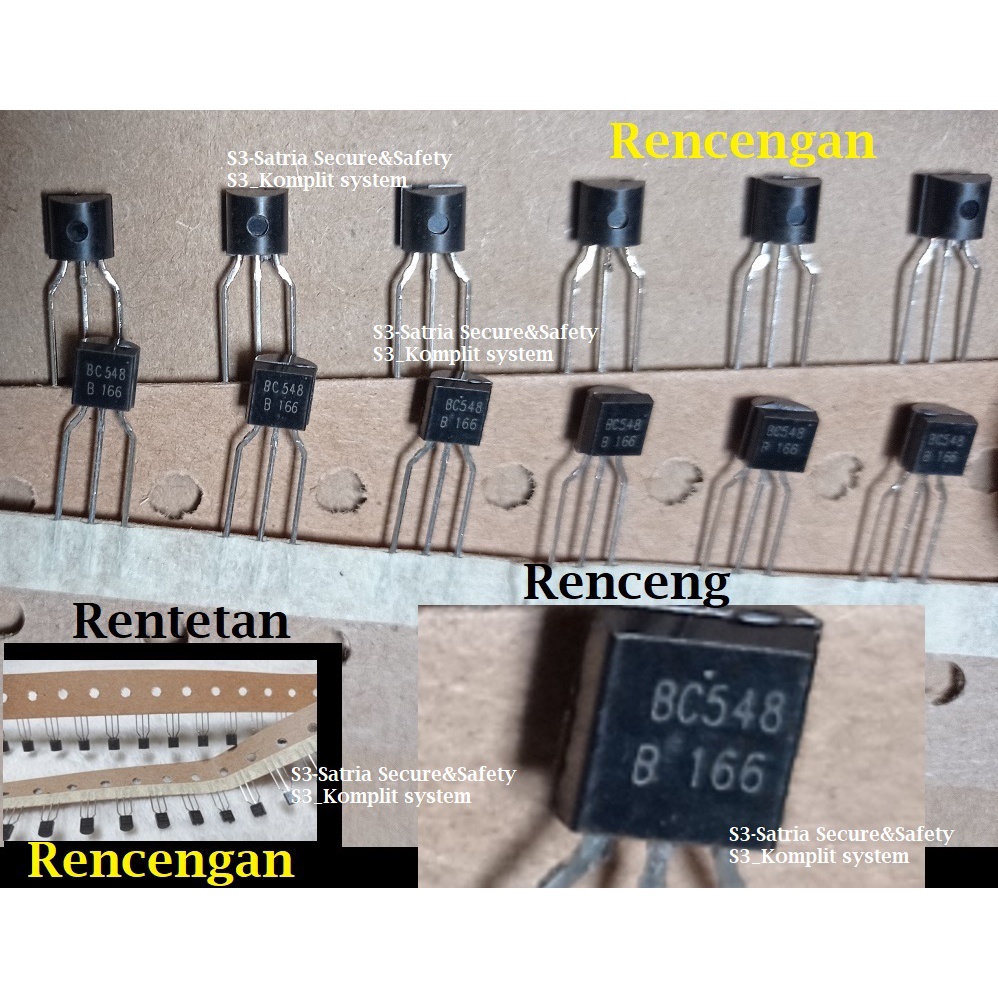 

BC548 transistor BC 548 renceng rencengan rentet rentetan