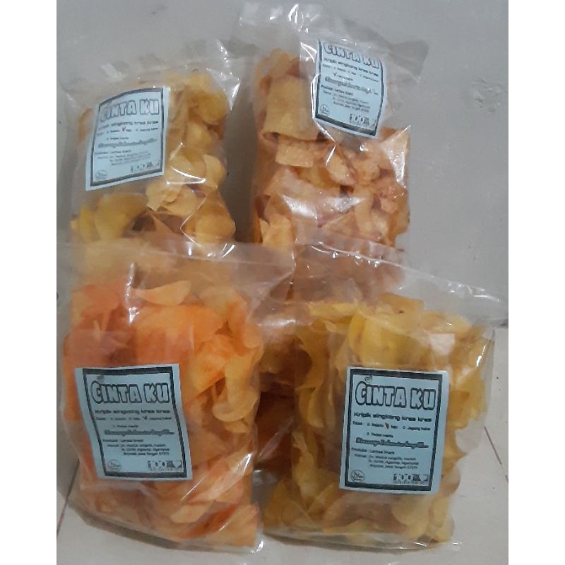 

keripik singkong 3 rasa keju ,jagung bakar,balado 250 gr