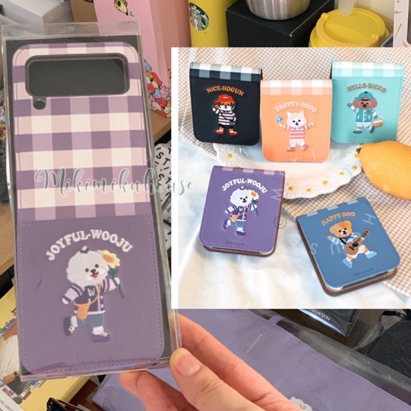 2022 NEW KOREAN EMBROIDERED PICNIC CARD STORAGE CASE CHA DESIGN EUNWOO SKIN Z FLIP 3 DESIGNSKIN ZFLI
