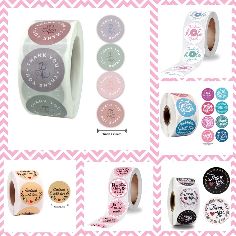 

500pcs sticker label thank you (1 rol)