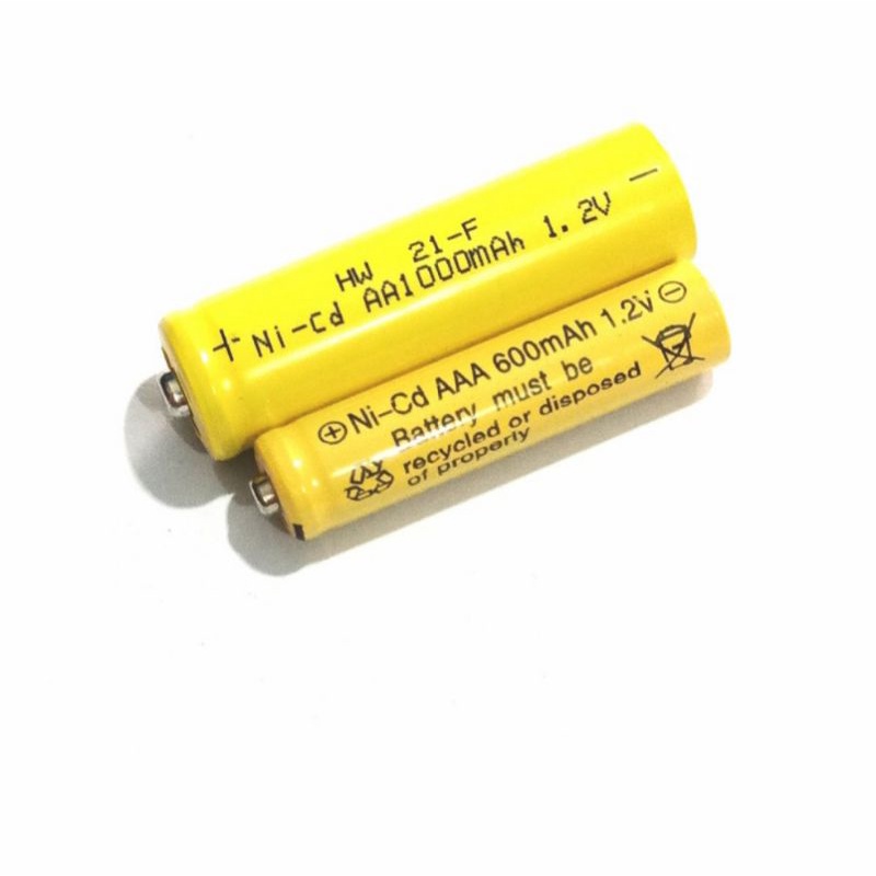 BATRE CAS AA /AAA MURAH A2 1000mAh / A3 600mAh batre KUNING batre mainan R/C baterai recarge batterai isi ulang