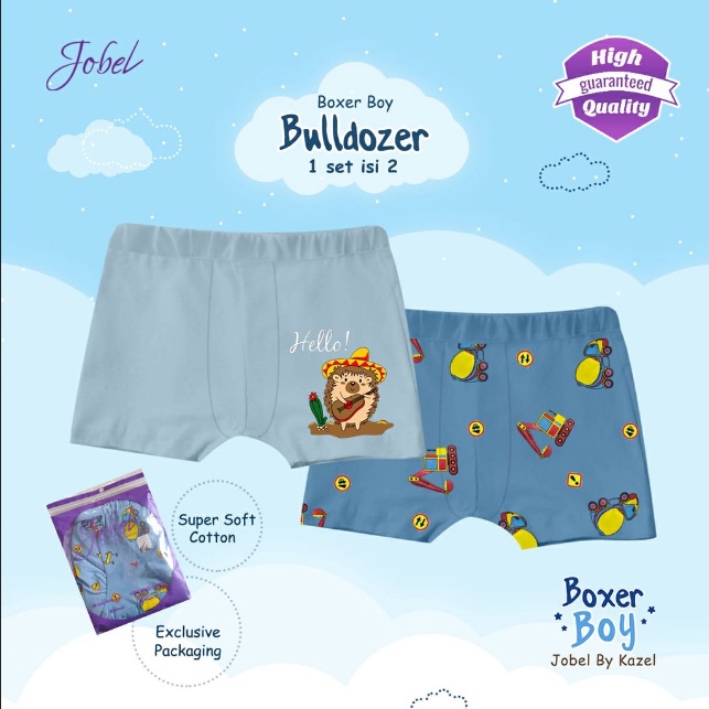 KZL04 KAZEL BOXER ANAK BOY CELANA DALAM ANAK ISI 2 BOXER