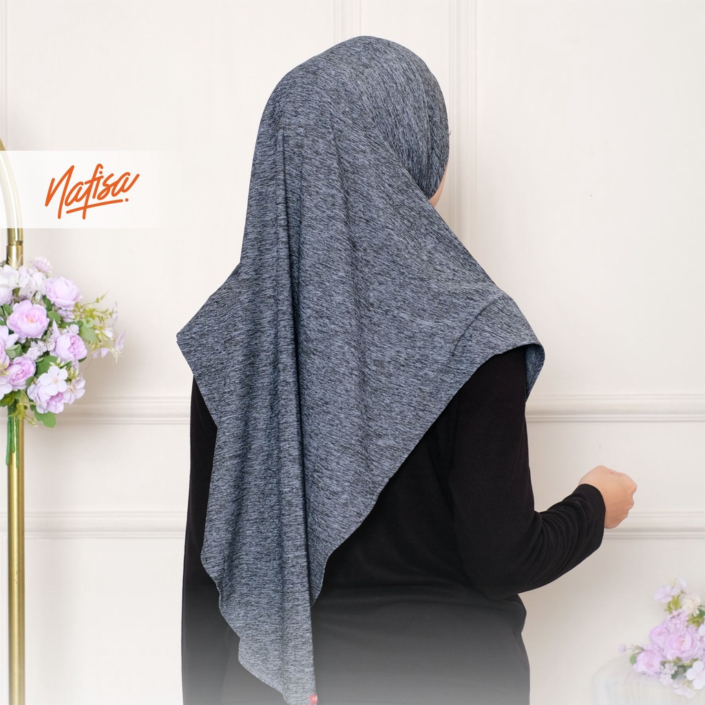 Jilbab Instan Bergo Nafisa AYANA Motif| Hijab Non Pad  Premium Kerudung Instan Motif Tanpa Bergo