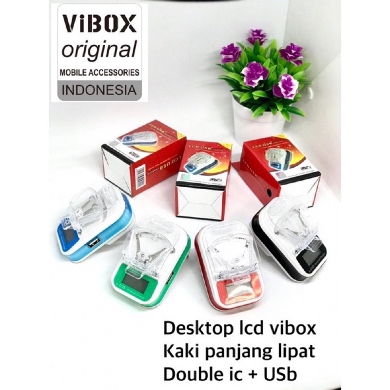 PROMO DT DESKTOP LCD ORIGINAL VIBOX KAKI LIPAT DOUBLE IC